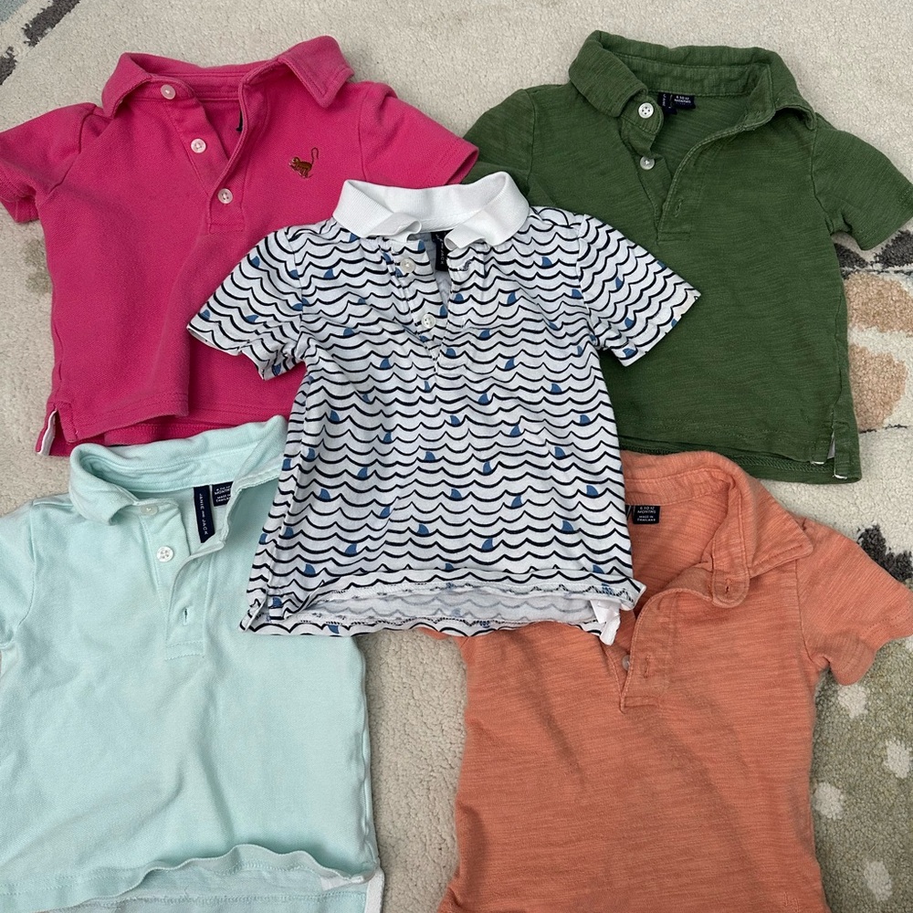 Janie & Jack Baby Polo Shirt Bundle - 6 to 12 Months